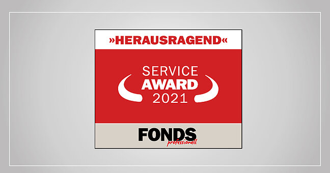 RWB Service Award 2021 Fonds professionell Auszeichnung Bronze